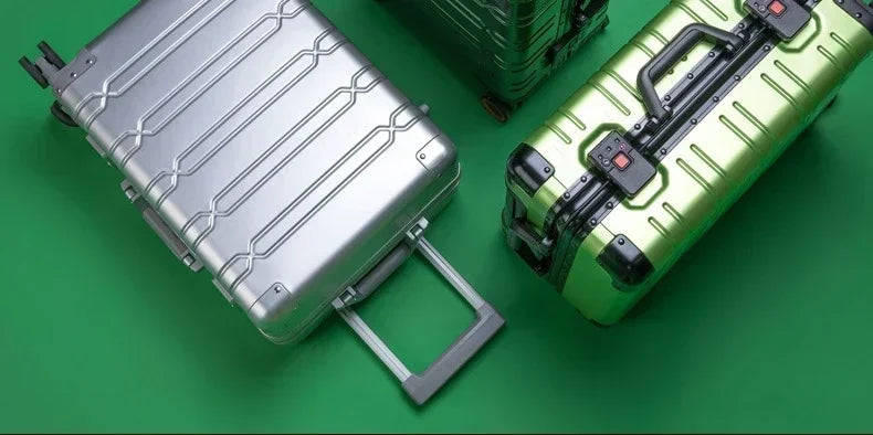 TravelTrolley Luggage 20‘’Carry-On Cabin Suitcase Travel Bags Rolling Luggage Aluminum-magnesium Alloy Travel Suitcase