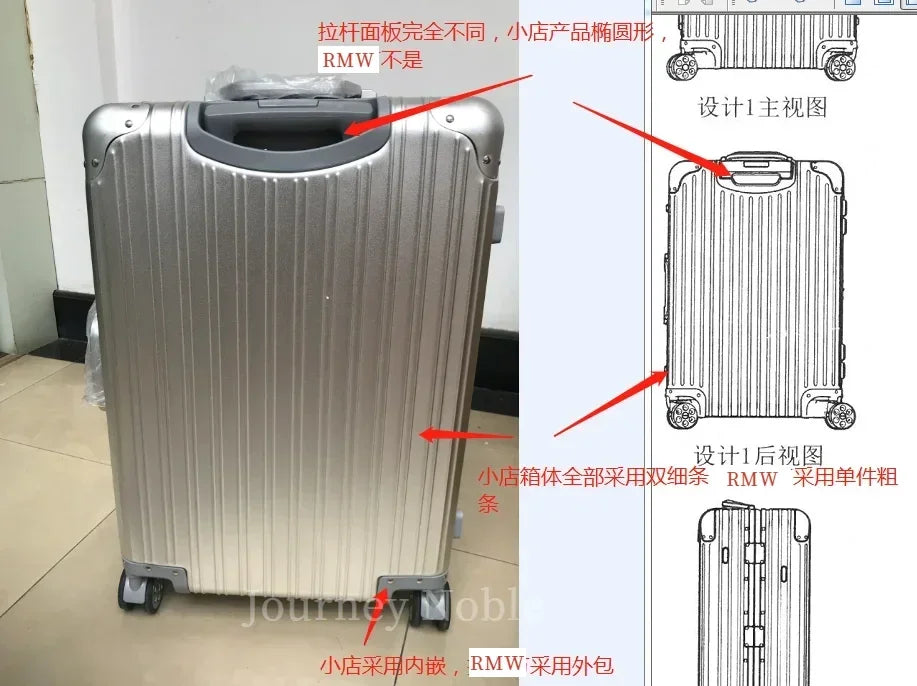 100% Aluminum-Magnesium Alloy Suitcases 20/24/26/29 Inch Lightweight Spinner Luggage TSA Lock Durable Travel Bag