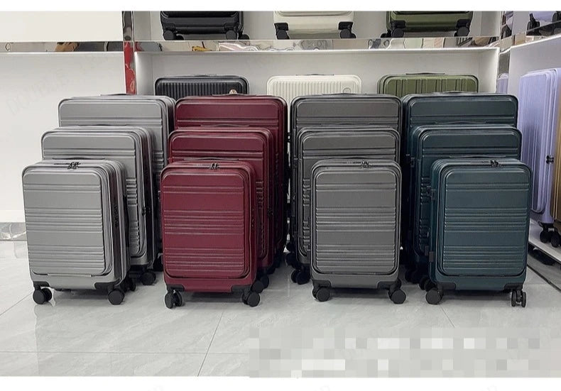 Large Capacity Travel Suitcase Rolling Luggage Suitcase Zipper Trolley Case Combination Lock Travel Suitcases with Wheels