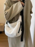 Large Capacity Nylon Shoulder Bag [Korean Style Hobo Bag]