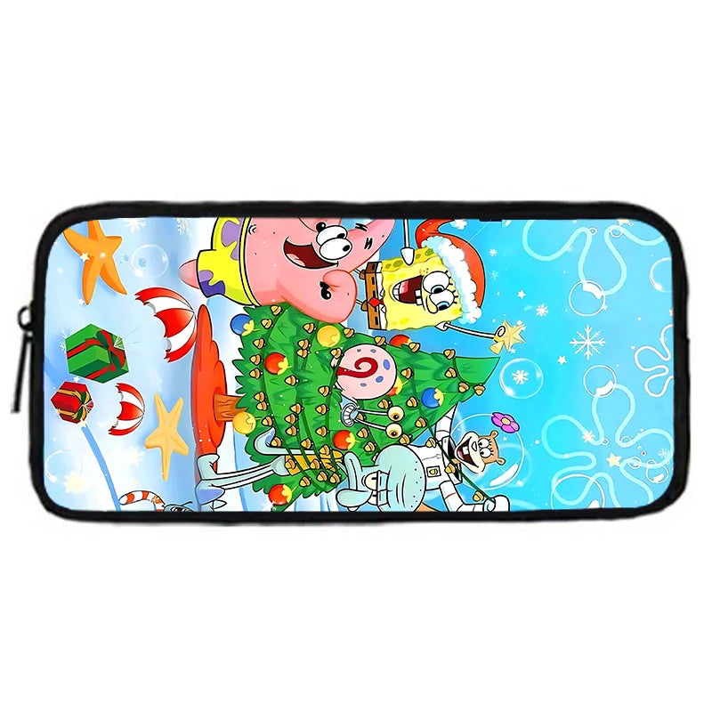 Cute Potdemiel Child School Backpack with Lunch Bags ,Pencil Bags ,School Bags for Boys Girls S-Sponge-BobS Best Gift