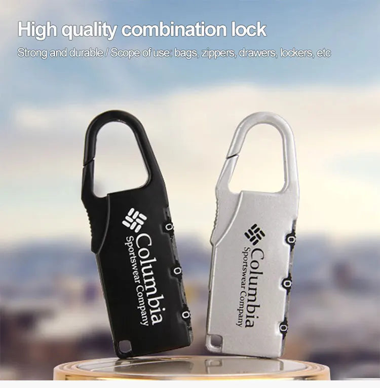 Alloy Combination Code Number Lock Padlock Luggage Lock for Zipper Bag Backpack Handbag Drawer Cabinet Luggage Lock Tools