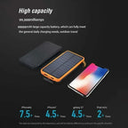 Lenovo LED Solar Power Bank  200000mAh 4 Solar Panels Wireless Charger Portable External Battery Flashlight for Outdoor Travel