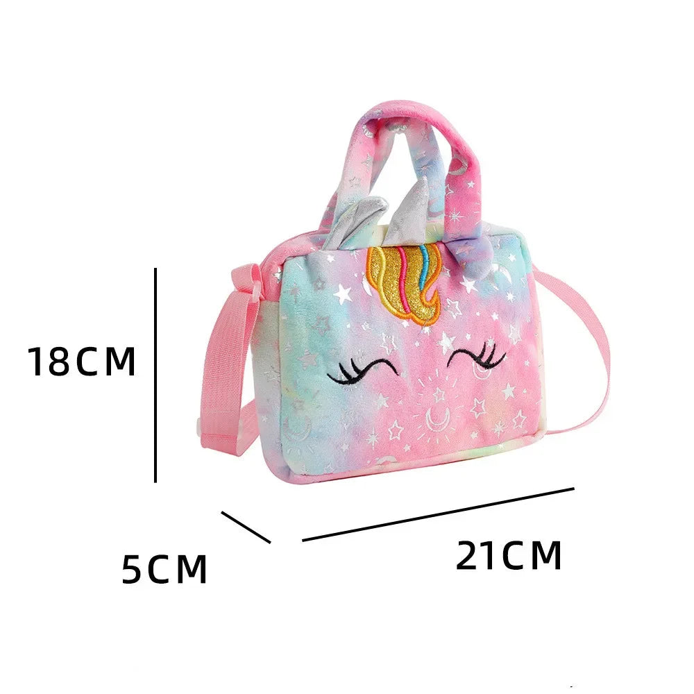 Fashion Sweet Unicorn Handbags For Girls Cute Kid Crossbody Shoulder Bag Children Birthday Party Gift Little Girl Small Purse