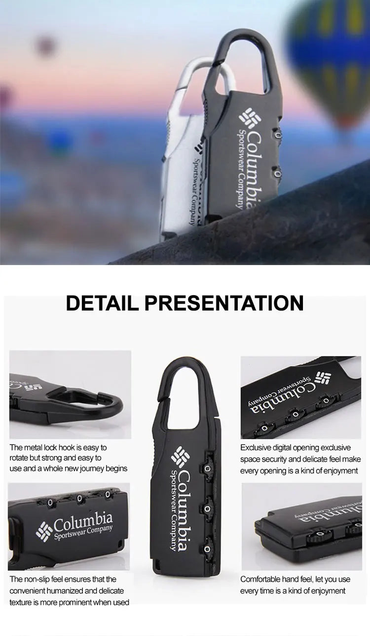 Alloy Combination Code Number Lock Padlock Luggage Lock for Zipper Bag Backpack Handbag Drawer Cabinet Luggage Lock Tools