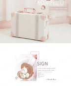 13/16/18 Inch Vintage Cosmetic Case Mini Carry-on Luggage Suitcase PU Lightweight Ready Bag Handbag Password Lock Makeup Box