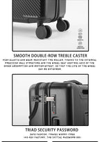 Suitcase Luggage Stylish Business Suitcase with Cup Holder Compact 20-inch Lightweight Carry-on