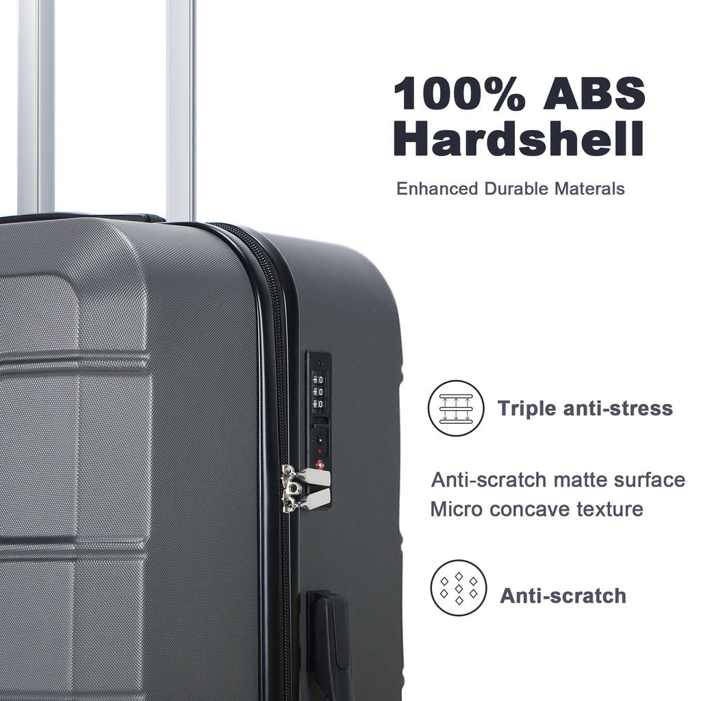 3-Piece Luggage Set with Spinner Wheels and TSA Lock (20/24/28)