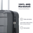 3-Piece Luggage Set with Spinner Wheels and TSA Lock (20/24/28)