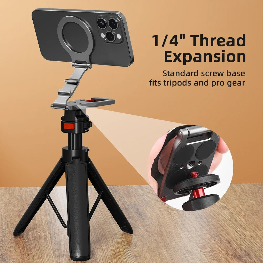 Magnetic Phone Holder Carabiner Mount Bracket for  iPhone 17 16 15 Compatible with Magsafe Desktop Base Vlgo Handle Travel Stand