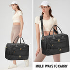 Large Travel Duffle Bag for Women,Carry on Overnight Bag Weekender Bags with Toiletry Bag with Shoe Compartment