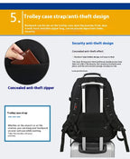 BrunoCavalli Men's Laptop Backpacks For 17 Inch Fashion Women Travel Bag Waterproof School Backpack Large Capacity Men Bagpack