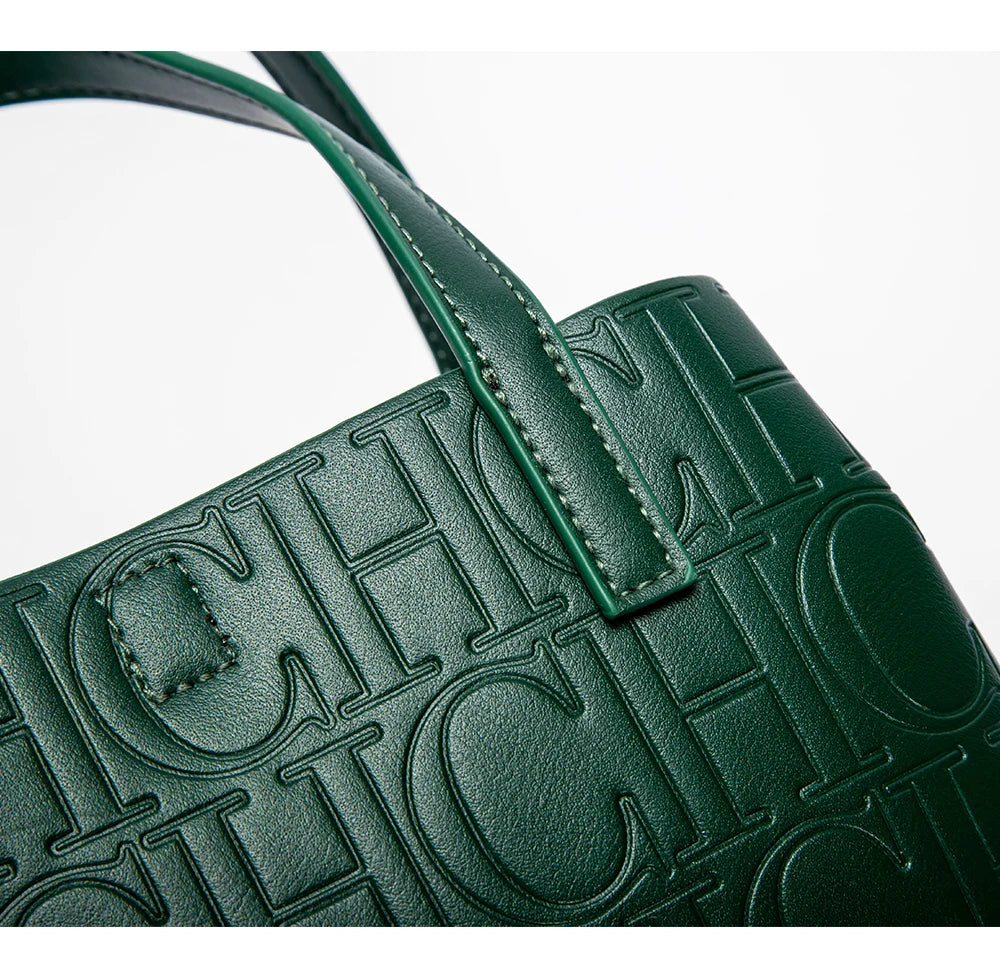 Classic Simple Solid Color Women's New 2024 Large Capacity Handbag Letter Element Women's Handbag