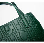 Classic Simple Solid Color Women's New 2024 Large Capacity Handbag Letter Element Women's Handbag