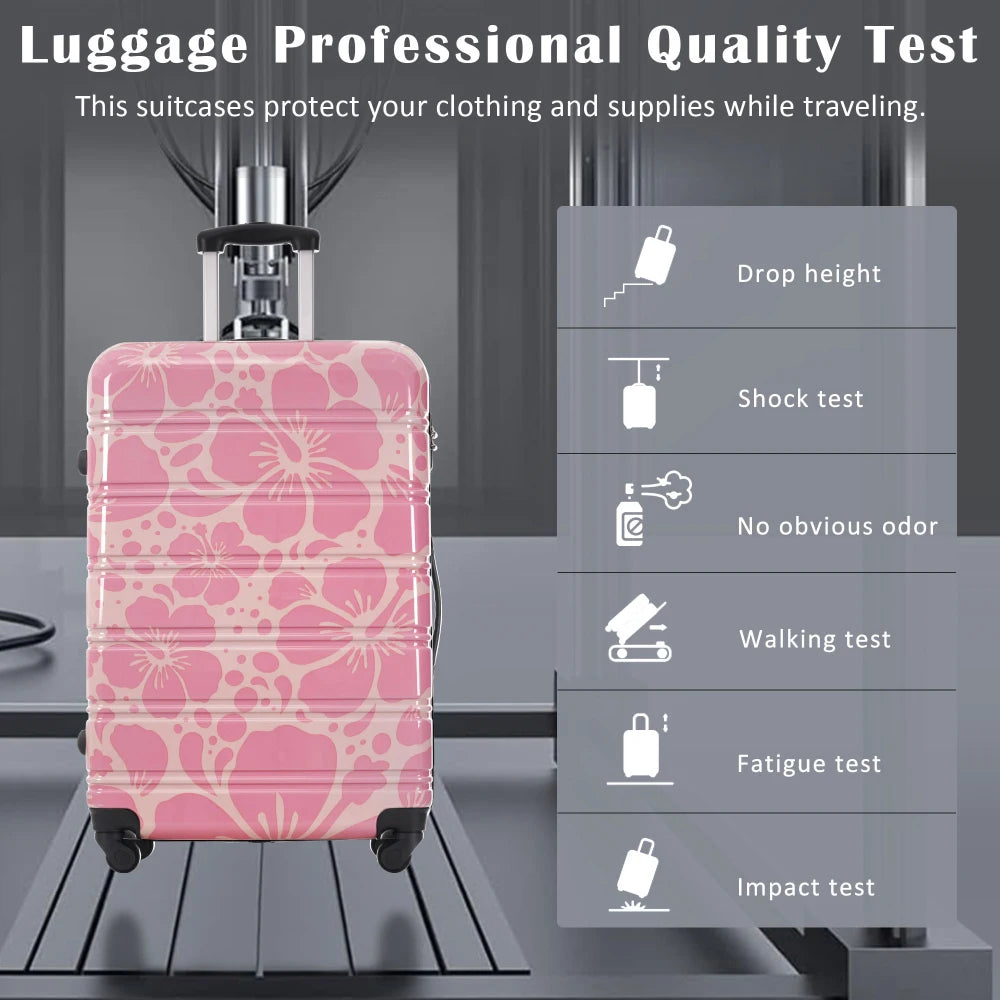 Hardshell Luggage Sets 3 Piece Lightweight Durable Suitcase with TSA Lock Double Spinner Wheels, 20" 24" 28" Travel Luggage