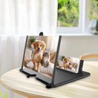 3D HD Phone Screen Magnifier Desktop Mobile Amplifier Stand for Seniors Video Movie Watching Home Travel Party Use