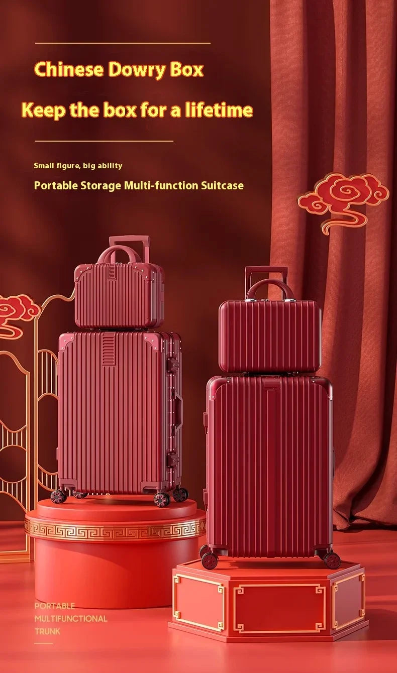 Suitcase Travel Suitcase Fashion Enterprise Suitcase Compact 20-28-inch Lightweight Carrier Roller Suitcase Makeup Box Set