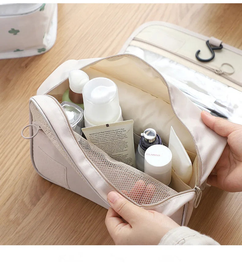 Travel Makeup Bag Waterproof Toiletries Organizer High Quality Women Neceser Bathroom Hook Wash Pouch Hook Makeup Storage Bag