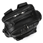 Newsbirds men's leather backpack retro luxury fashion style bagpack travel bag backpack school bag for man leather daypack men