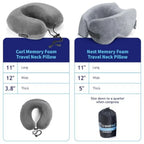 Compact Memory Foam Travel Pillow