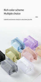 Multipurpose Breathable Square Mesh Storage Pouch Lightweight Mini Wash Bag Mini Zipper Coin Purse Large Capacity Coin Purse