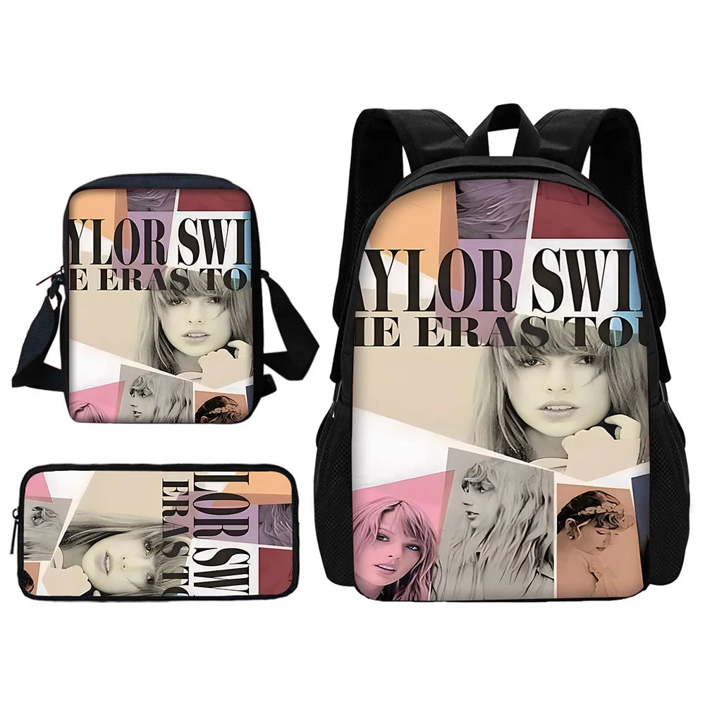 Singer Child T-Taylors School Backpack With Shoulder Bag Pencil Bags School Bags for Boys S-Swifts Girls Best Gift