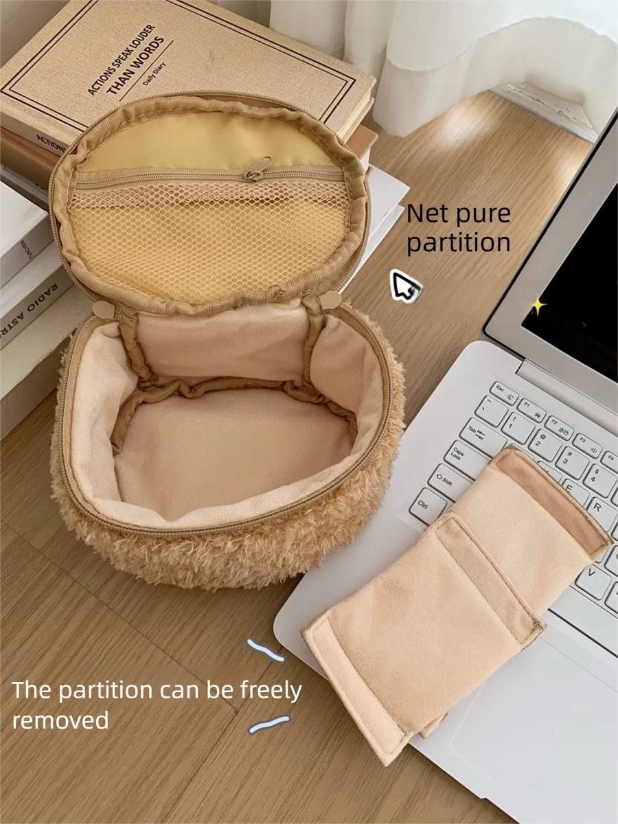 Plushes Makeup Case Anime Relaxed Bear Cosmetic Bag Women Jewelry Storage Pouch Girl Organizer Handbags Gift Hot Sales