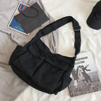 Women's School Messenger Bags For Women Shoulder Ladies Designer Handbag Solid Large Capacity Casual Canvas Shoulder Female Bags