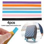 Croppable Luggage Wheels Protector Stickers Luggage Suitcase Wheels Cover Reduce Noise Wheels Sleeve Accessories