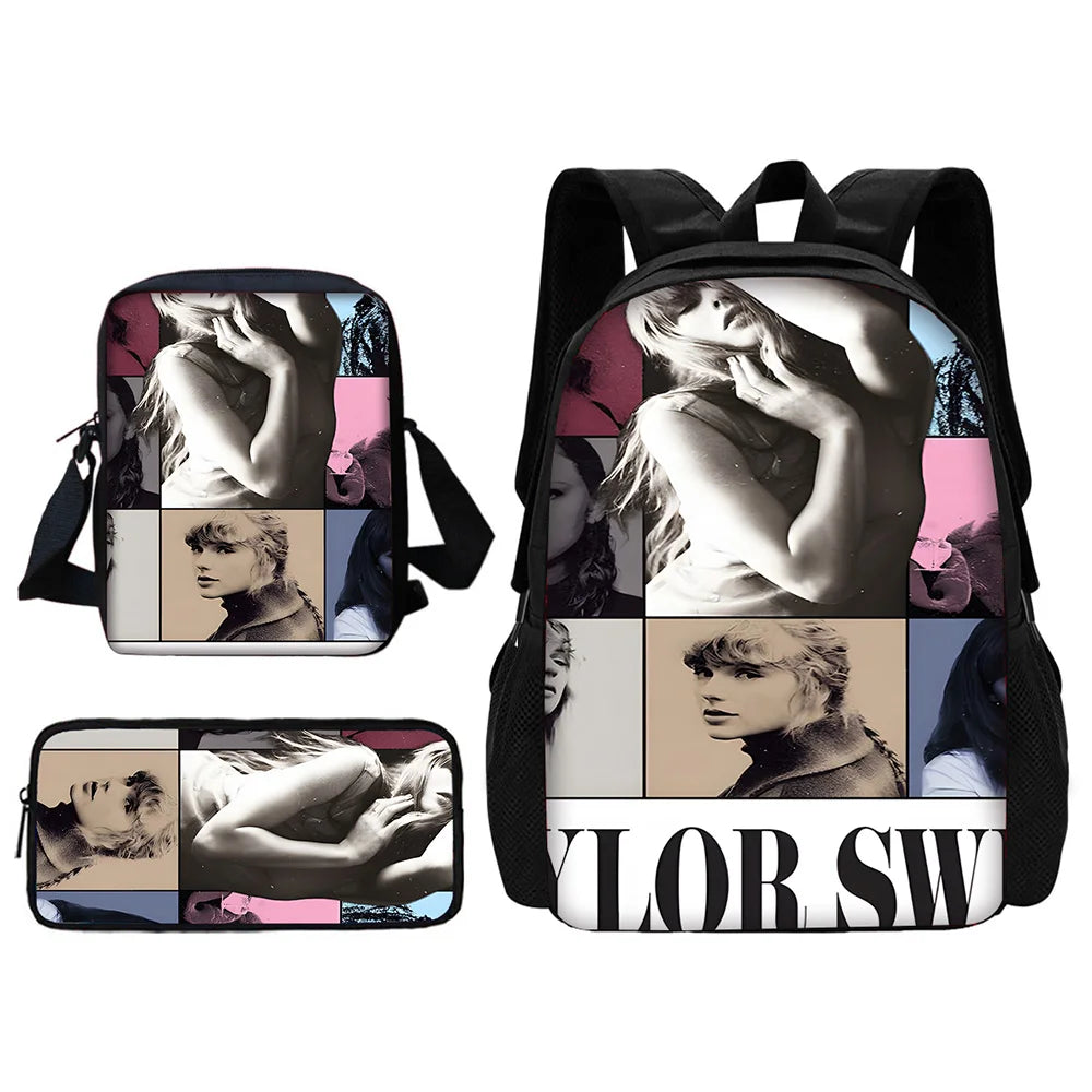 Singer Child T-Taylors School Backpack With Shoulder Bag Pencil Bags School Bags for Boys S-Swifts Girls Best Gift