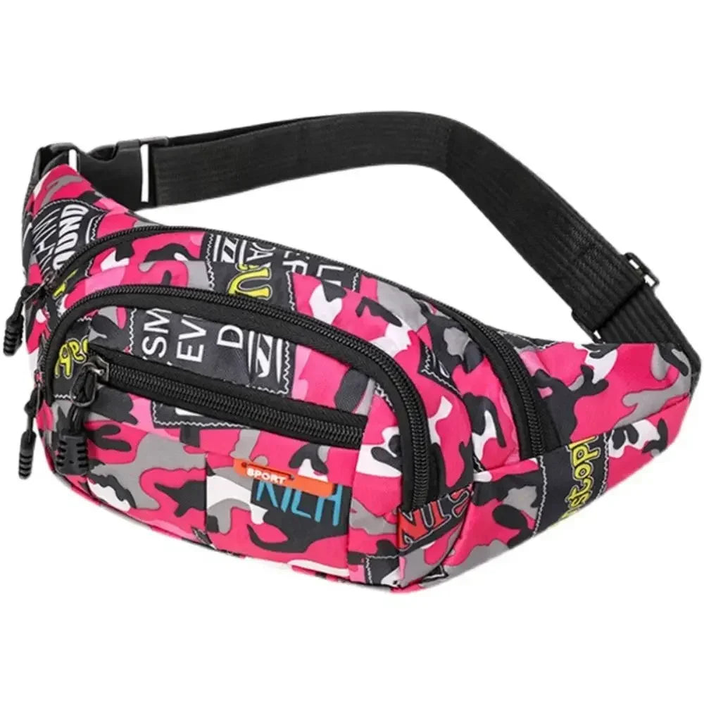 Waterproof Waist Bag Korean-style High-capacity Outdoor Sports Fanny Pouch Canvas Child Banana Bag for Girls Kids Bag