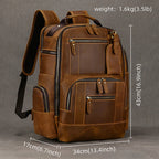 Newsbirds men's leather backpack retro luxury fashion style bagpack travel bag backpack school bag for man leather daypack men