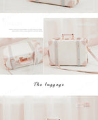 13/16/18 Inch Vintage Cosmetic Case Mini Carry-on Luggage Suitcase PU Lightweight Ready Bag Handbag Password Lock Makeup Box