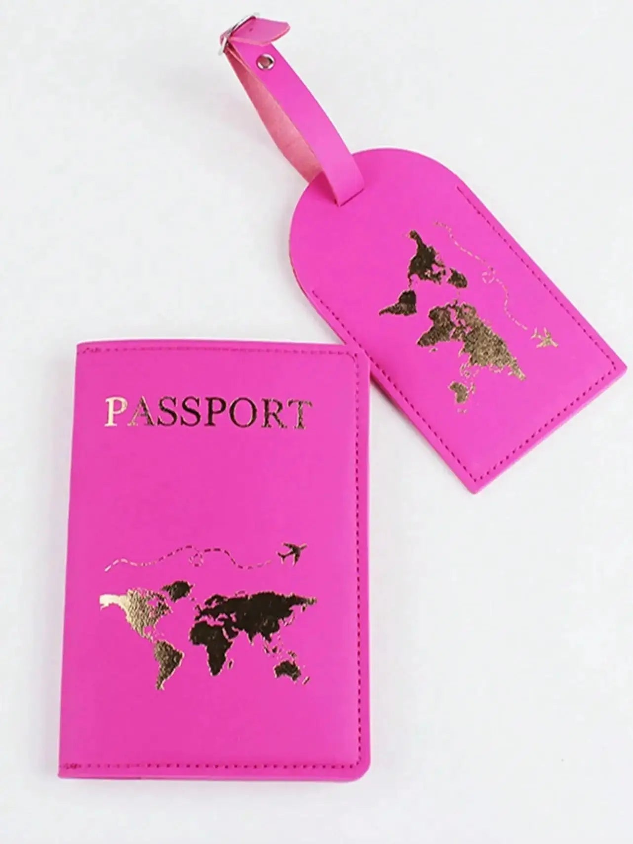 2PCS/Set Passport Cover Luggage Suitcase Tag With Name ID Card Anti-lost PU Leather Wallet Travel Accessories For Flight Couples
