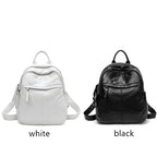 Women's Backpack Lady Bag Fashion Aesthetic Backpacks Cute Small Backpack Leather Bag White Bag Casual Anti-Theft Backpack