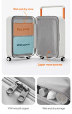 Mixi Large-Capacity Suitcase Trolley Case 26inch Checked in Hardside Rolling Wheels Luggage Wide Handle Travel Suitcases Trunk