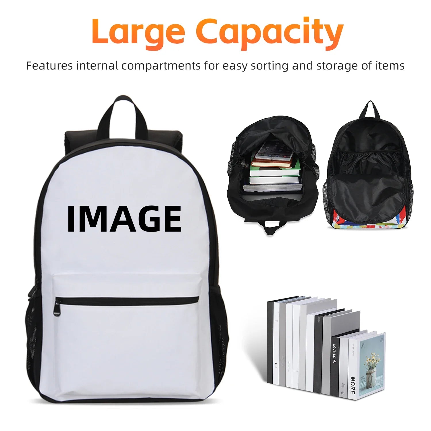 Cartoon G-Gengars Backpack Schoolbag Boys Girls Camping Backpack Lightening Zipper Anime Rucksack for Boys Girls Best Gift