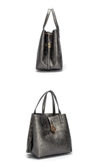 Classic Simple Solid Color Women's New 2024 Large Capacity Handbag Letter Element Women's Handbag