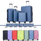 Travelhouse Luggage set 4-Piece ABS Suitcase With Spinner Wheels,24 Inch and 28 Inch with TSA Lock,16,20 inche Carry on Luggage