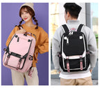 Boba Axolotl Anime School Backpack for Teenage Girls Fashiona Back To School Bookbag Mochila Bookbag with Lunch Bags ,Pencil Bag