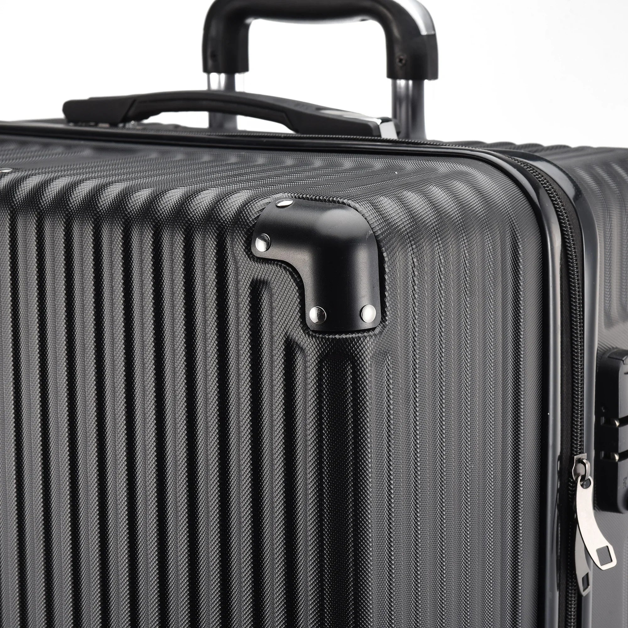 Roshanda 3-Piece Luggage Set Suitcase set 20 "24" 28 "ABS hard shell travel luggage set 4 Universal Swivel quiet Wheels
