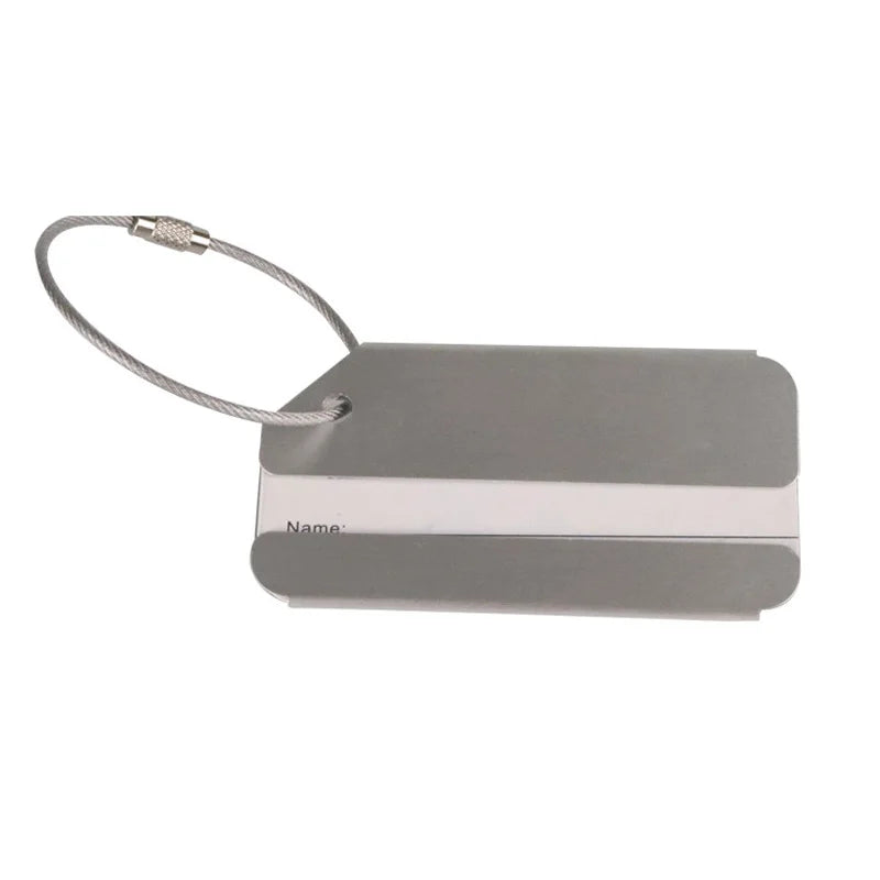 Aluminum Alloy Travel Luggage Tags Suitcase Bag Labels Travel ID Bag Tag Airlines Baggage Labels Card Unisex Travel Accessories