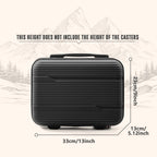 Travel Suitcase Rolling, Carry on Boarding Luggage Cabin Set with Cosmetic Case Spinner Wheels Travel Trolley Case 13 20 Inch