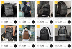 Luxury Floral Print Backpack Men Fashion Design Men's Backpacks Large-capacity Travel Bags PU Leather Backpack Male Schoolbag