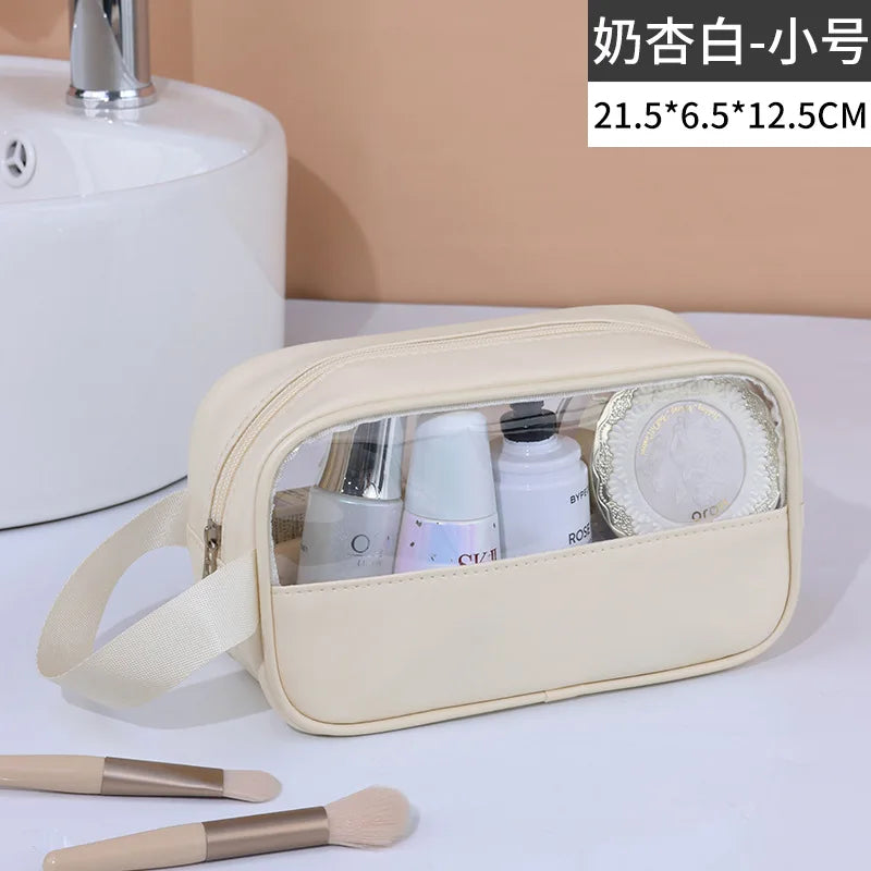 Portable Travel Cosmetic Bag Women Transparent Makeup Bag Large-Capacity Bath Wash Bags Multifunction Waterproof Storage Case