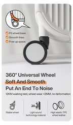 Mixi Carry-On Hardshell Luggage with Cup and Phone Holder with Spinner Wheels (20, 24, or 26")