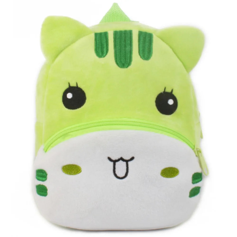 Kawaii 3D Cartoon Animal Kids Backpack Plush Mini Kindergarten Schoolbag Soft Stuffed Travel Backpack Birthday Gift