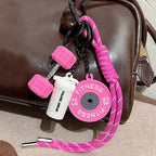 Hand-Woven Fitness Keychain Mini Dumbbell Anti-Lost Gym Lover Key chain DIY Trinket Nylon Rope Pendant Fitness Enthusiast