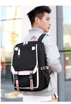 Boba Axolotl Anime School Backpack for Teenage Girls Fashiona Back To School Bookbag Mochila Bookbag with Lunch Bags ,Pencil Bag