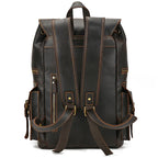 Newsbirds men's leather backpack retro luxury fashion style bagpack travel bag backpack school bag for man leather daypack men
